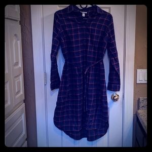 Liz Lange maternity dress tunic plaid size small